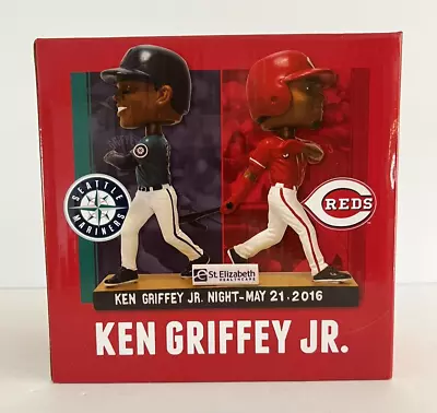 Ken Griffey Jr. 2016 SGA Cincinnati Reds/Seattle Mariners Dual Bobblehead • $49