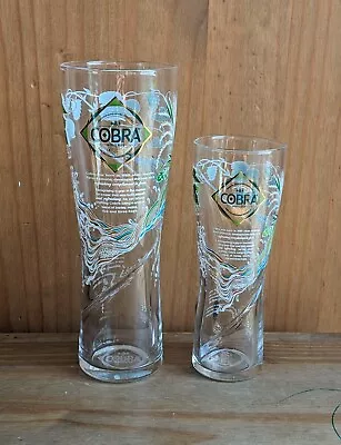 Cobra Beer Glass Pint & Half Pint Set Brand New • £16.99