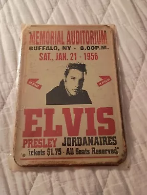 ELVIS PRESLEY JAN 21 1956 TIN METAL CONCERT POSTER 4x6 MEMORIAL AUDITORIUM • $10