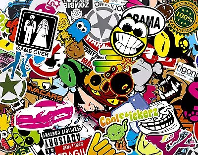 3 A4 Sticker Bomb Sheets * JD 8M EURO DRIFT VW * Stickerbomb Car Van Ipad Tablet • $4.85