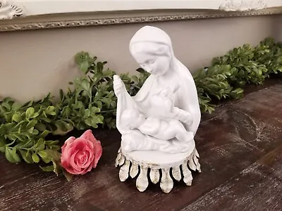 Vintage Madonna & Child * Virgin Mary & Baby Jesus Porcelain Accent Light • $36