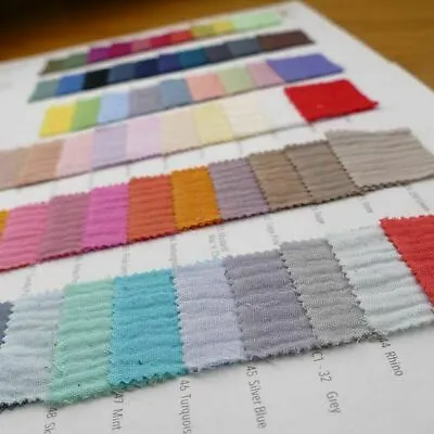 Double Gauze 100% Cotton Muslin Fabric - A4 Sample Colour Shades Card • £4.99