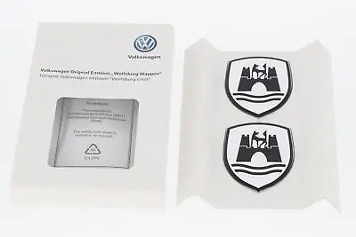 Volkswagen 5C0064317ASXRW Wolfsburg Badge Set Black/chrome From A VW Dealer • $35