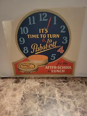 (VTG) Pabst-ett Cheese Clock Litho Advertising Store Sign 1930 Pabst Beer • $59.99