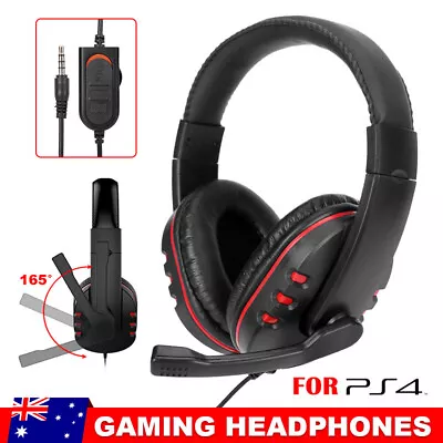 3.5mm Gaming Headset Headphones With Microphone For PC Mac Laptop PS4 Xbox One • $15.85