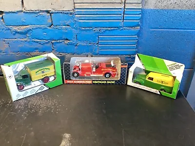 3 Ertl John Deere Truck Banks 26 Mack Bulldog 50 Chevy Delivery 37 Ahrens-fox • $24.95