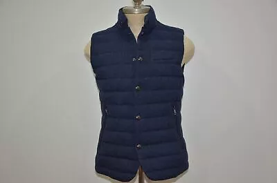 Ralph Lauren Purple Label Leather Trim Wool Blend Reversible Puffy Down Vest M • $599.99