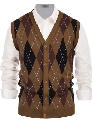 PJ Paul Jones Men's Sweater Vest Cardigan Button Front Knitwear Size Medium New • $40