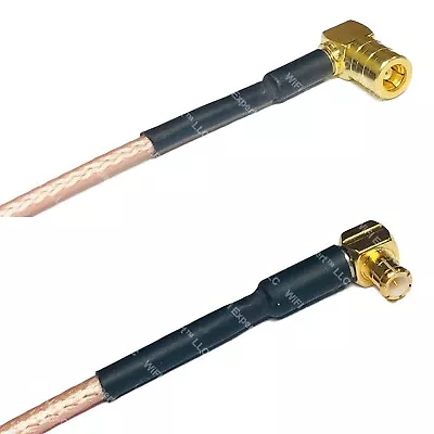 RG316 SMB FEMALE ANGLE To MCX MALE ANGLE RF Cable Rapid-SHIP LOT • $23.49