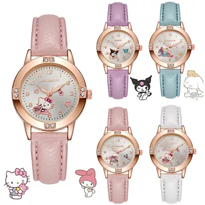 Sanrio Hello Kitty Watch Kuromi Cinnamoroll Quartz Women Girll Trendy WristWatch • $13.28