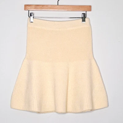 $18.95 • Buy Zara Knit Flare Skirt Short Women’s Size Medium M Wool Blend Stretch Ivory
