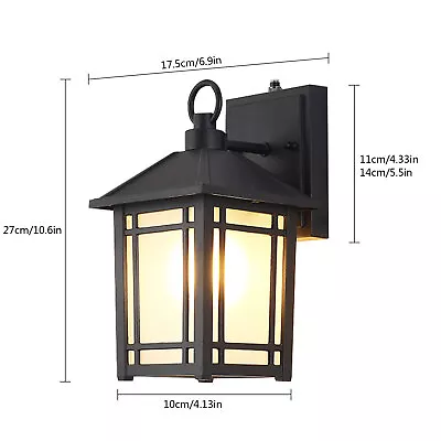 Outdoor Wall Lantern Light Sensor Lamp Sconce Light Fixture Garden Porch Light • $33.25