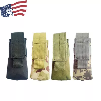 Tactical Molle Multitool Folding Knife Sheath Pouch Flashlight Holder Holster • $6.89