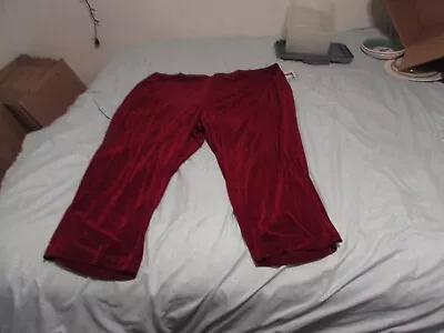 Vikki Vi  Womens Pants Ve Ve Collection 5X Red Pull On Stretch Lykra New • $24.99