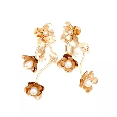 Fashion Exquisite Pearl Flower Stud Earrings Statement Jewelry Women Earrings • $15.94