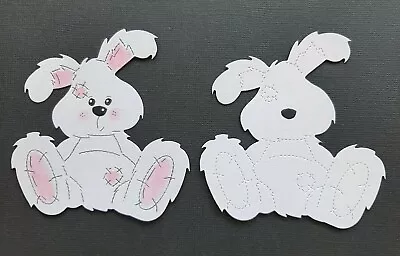 Luxury Cute Baby Scruffy Bunny Rabbit Die Cuts X 6 • £1.80