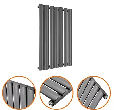 £275 • Buy Anthracite Horizontal Single Oval Tube Radiator 413mm X 635mm (QTY: 3)