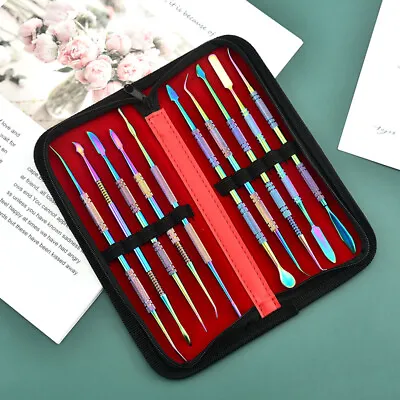 $24.36 • Buy 10pcs Dental Lab Wax Carving Tool Plaster Sculpture Set Stainless Steel Colorful