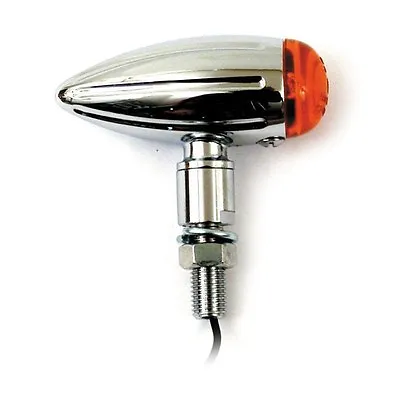 Pair Of Chrome Grooved Micro Bullet Turn Signals • $46.01