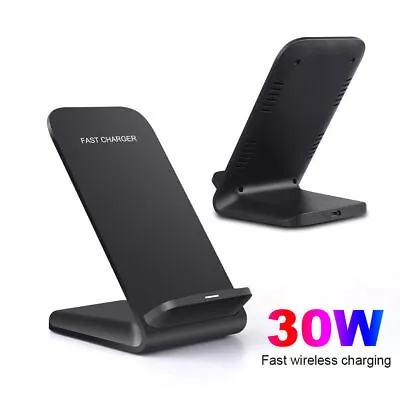 30W Fast Wireless Charger Dock For Samsung Galaxy S24 S23 S22 S21 S20 S10 Note20 • £7.51