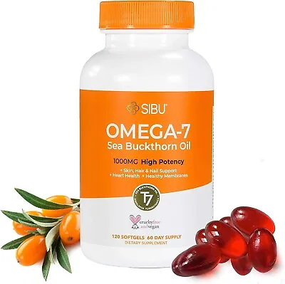 New Omega 7 Sea Buckthorn Oil Soft Gels • $123.79