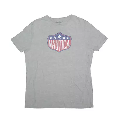 NAUTICA T-Shirt Grey Short Sleeve Mens XL • £7.99