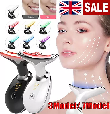 Neck Face Lifting Massager Anti Wrinkle Double Chin Skin Tightening Device ToFP • £12.12