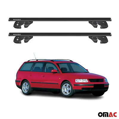 $129.90 • Buy Cross Bars For Volkswagen Passat Wagon 1996-2005 Top Carrier Roof Rack Black 2x