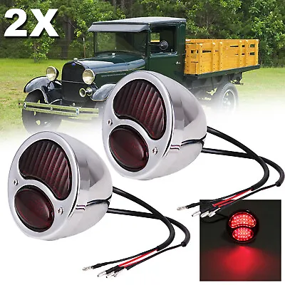 Vintage LED Custom Hot Rat Street Rod Tail Lights W/ Turn Signals Ford Model A • $61.05