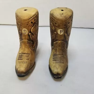 Vintage Cowboy Boots Salt & Pepper Shakers - Texas Souvenir  • $6.99