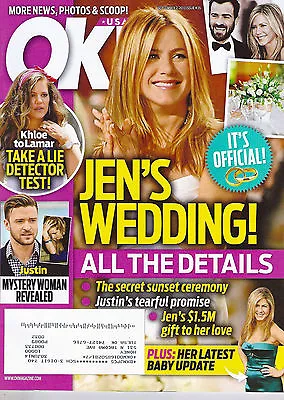 OK! Magazine September 2 2013 Jennifer Aniston Justin Timberlake Gia Allemand • £16.09