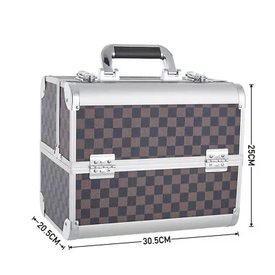 Aluminium XL Large Storage Beauty Box Make Up Nail Jewelry Cosmetic Vanity Case • £18.95