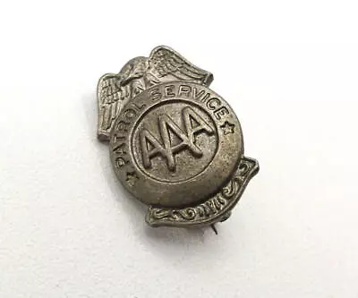 Vintage AAA Patrol Service Pin Badge Metal Crossing Guard Small Jewelry • $8