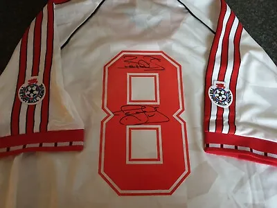 £125 • Buy Paul Ince Signed Man Utd 1991 ECWC Final Shirt Rotterdam Barcelona