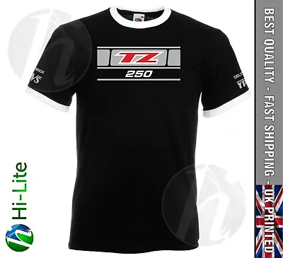 Ts73 Yamaha Tz250 Black And White Ringer T-shirt Tz 4dp 3lc 3tc W T A B 3yl 4tw • £19.95