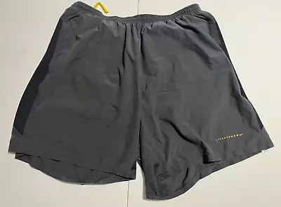Nike Dri Fit Men's Gray Livestrong Running Shorts Lined Size XXL  7  Inseam • $15