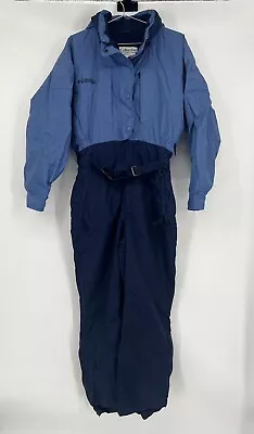 Vintage Women’s Columbia Ski Bib One Piece Snow Suit Blue Size Large • $70.99