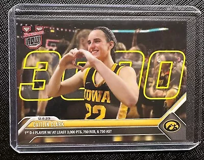 Caitlin Clark 2023 Topps Now Bowman U #15 Record 3000 Pts 750 Reb. & Ast • $20