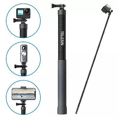 300cm Selfie Stick Carbon Fibre Extendable For Gopro 11 10 9 Insta360 Action  • $88.99