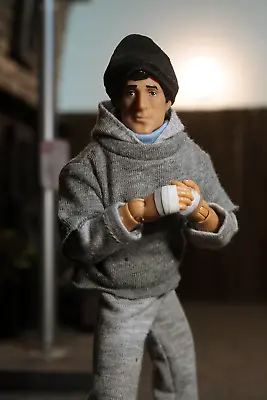 ZLC MEGO Exclusive Rocky Balboa In Training Sweatsuit 8  Action Figure • $23.95