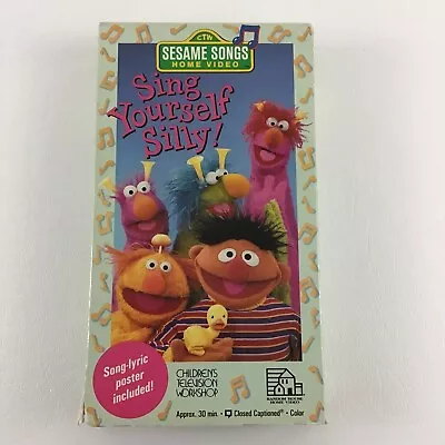 Sesame Street Home Video VHS Tape Sing Yourself Silly Sing Along Vintage 1990 • $12.76