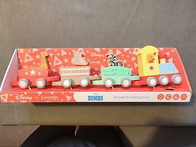 Disney Dumbo Kids Wooden Push Along Train New Im Box • £8