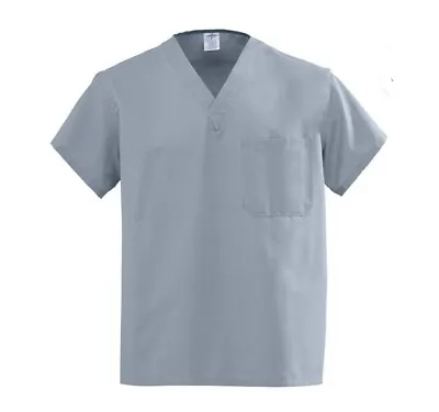 2 Pc Medline AngelStat Unisex Reversible V-Neck Scrub Tops W/Pocket Misty Green • $19.95