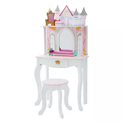 Teamson Kids Dreamland Castle 2-pc. Wooden Vanity Play Set Pink/White • $189.99