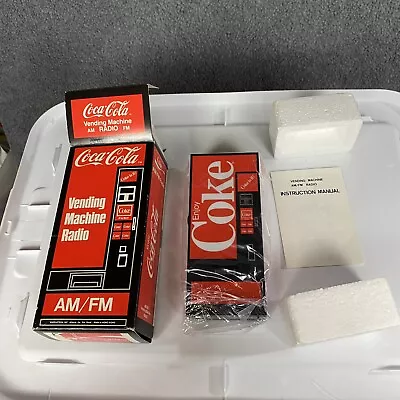 New 1982 Coke Vending Machine AM FM Radio Complete Box Manual Coca Cola • £90.24