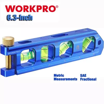 WORKPRO Conduit Bending Level 6.3  Magnetic Torpedo Level Pipe Level Bubble Vial • $20.99