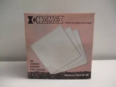 Vtg Chemex Bonded Coffee Filters FS-100 Natural Bonded Squares Box USA   • $29.99