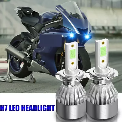 8000K Blue H7 Motorcycle LED Headlight For Honda CBR1000RR CBR600RR 2004-2019 • $17.99