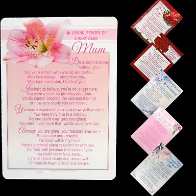 Graveside Memorial Card Mum Husband Wife Dad Keepsake Christmas Memory Grave • £2.60