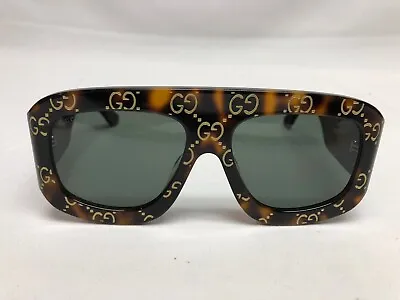 Authentic New Gucci Tortoise Square Women's Sunglasses GG0980S Gray  Lens • £172.59